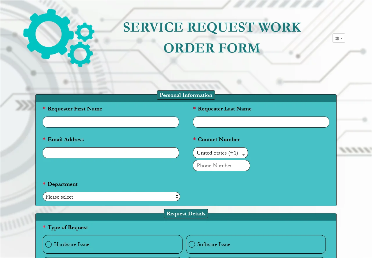 Service-Request-Work-Order