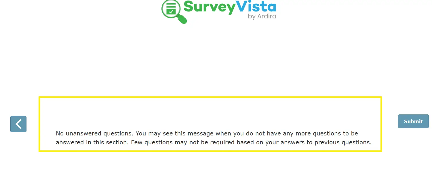 No unanswered questions Message