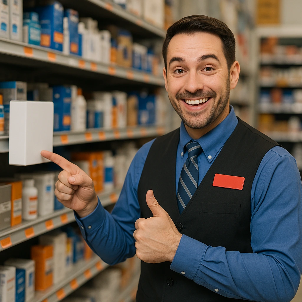 salesman thumbs up